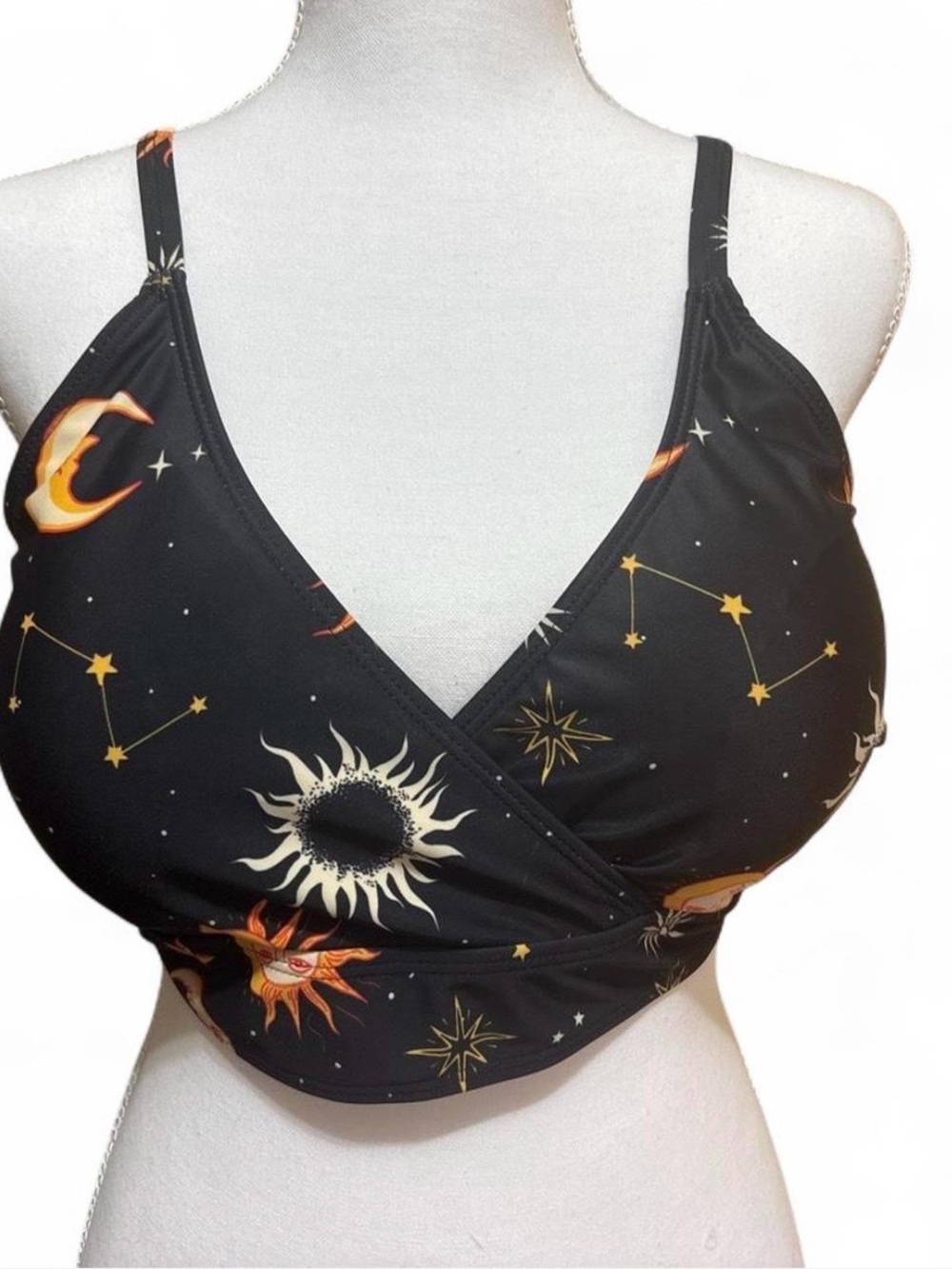 Celestial sun and moon print swim top 0XL brand new never worn